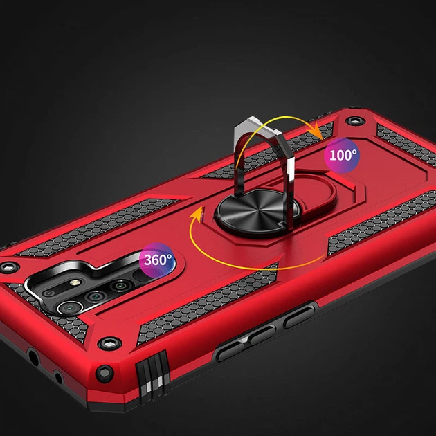 Чехол Shield для Xiaomi Redmi 9 бронированный бампер Red - Фото 3 Чехол Shield для Xiaomi Redmi 9 бронированный бампер Red - изображение 3