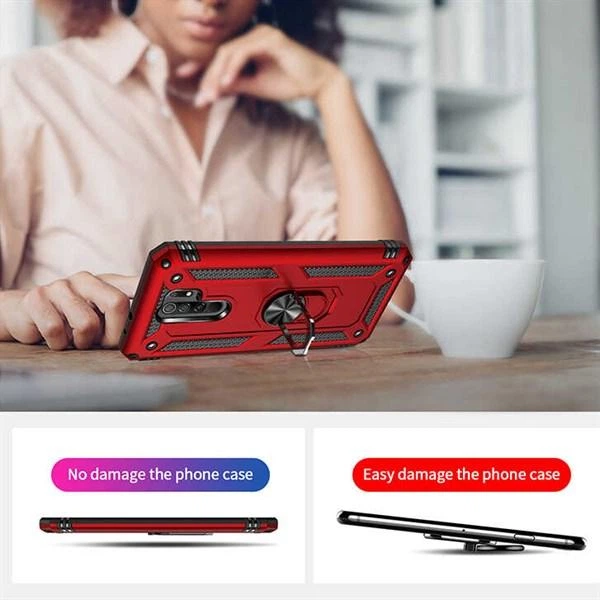 Чехол Shield для Xiaomi Redmi 9 бронированный бампер Red - Фото 6 Чехол Shield для Xiaomi Redmi 9 бронированный бампер Red - изображение 6