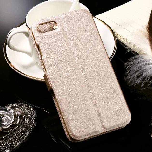 Чохол Window для iPhone 5 / 5s / SE книжка з віконцем Gold - зображення 2