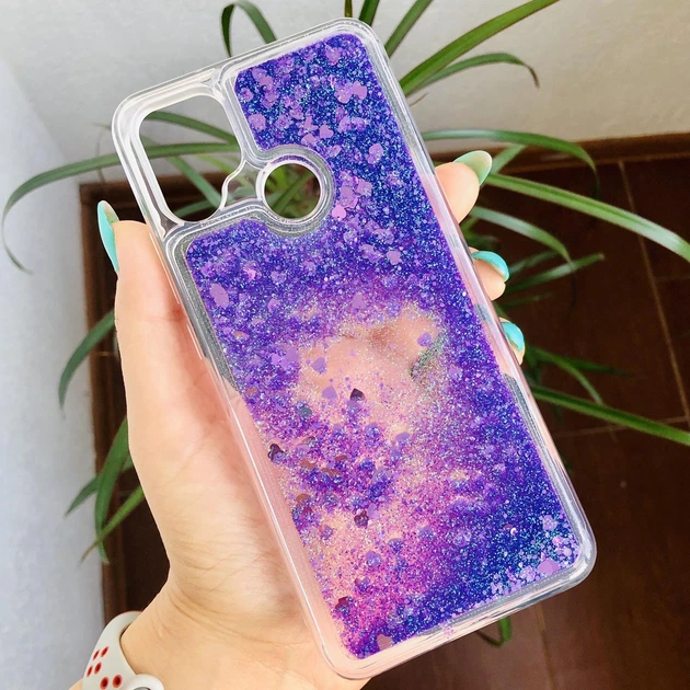 Чехол Glitter для Xiaomi Redmi 9C бампер силиконовый аквариум Фиолетовый - Фото 1 Чехол Glitter для Xiaomi Redmi 9C бампер силиконовый аквариум Фиолетовый - изображение 1