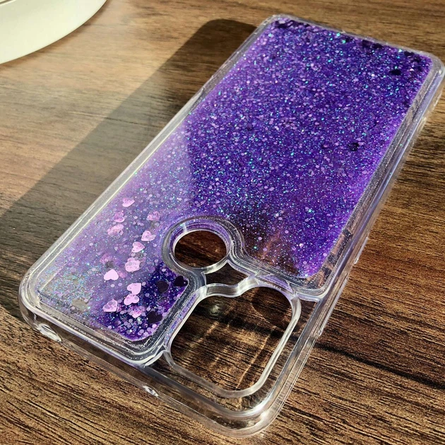 Чехол Glitter для Xiaomi Redmi 9C бампер силиконовый аквариум Фиолетовый - Фото 2 Чехол Glitter для Xiaomi Redmi 9C бампер силиконовый аквариум Фиолетовый - изображение 2