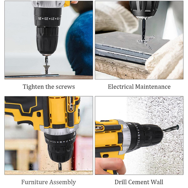 Аккумуляторная дрель в чемодане с 2 аккумуляторами XPRO Power Drill 1344-1, черный (42650-1344-1_861) - изображение 10