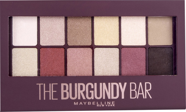 Paleta cieni do powiek Maybelline New York The Burgundy bar Burgundy 9,6 g (3600531429911) - obraz 1