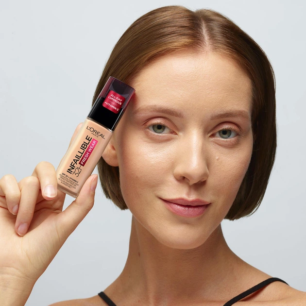 Тональний крем L'Oreal Paris Infaillible Fresh Wear Spf25 130 True Beige 30 мл (3600523614417) - зображення 6