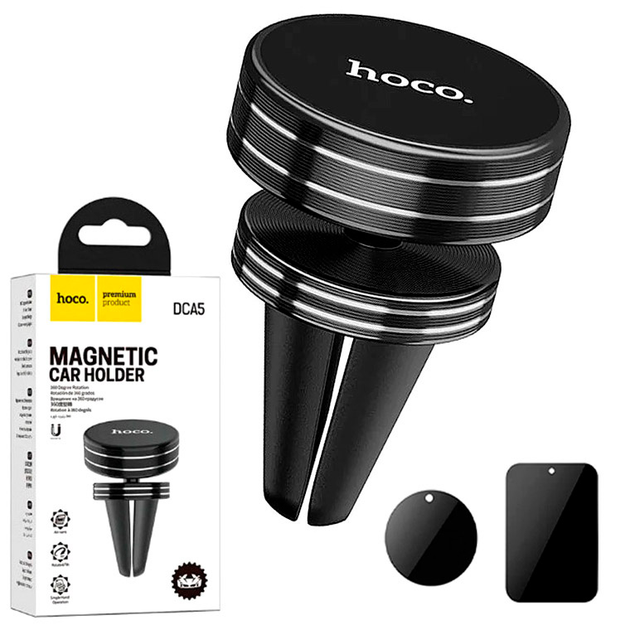 Держатель для телефона магнитный Hoco DCA5 черный – фото, отзывы ...