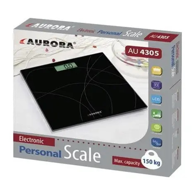 Весы напольные AURORA AU-4305 150кг Черный (bc-9064) - изображение 4