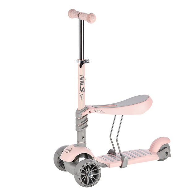 Hulajnoga dziecieca Nils Extreme Fun HLB808 2 w 1 Pink (16-51-065) - obraz 1