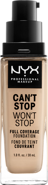 Podkład w płynie NYX Professional Makeup Can\'t Stop Won\'t Stop 24-Hour Foundation 6.5 Soft Nude 30 ml (800897157227) - obraz 2