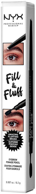 Олівець-помада для брів NYX Professional Makeup Fill & Fluff 09 Clear 0.2 г (800897203788) - зображення 1