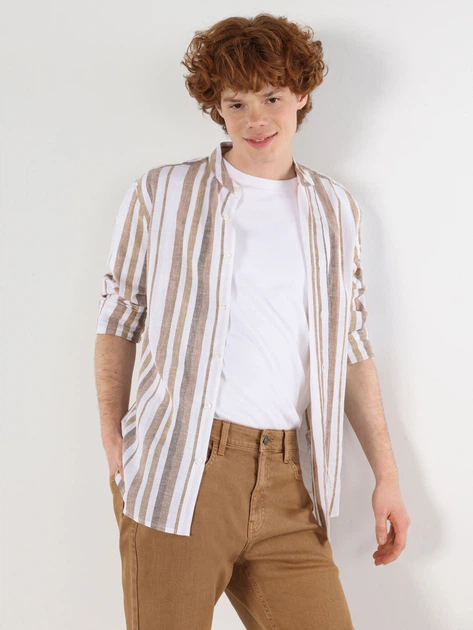 Рубашка мужская Colin's CL1063704-LBR XL Light Brown (8683197719799) - Фото 3 Рубашка мужская Colin's CL1063704-LBR XL Light Brown (8683197719799) - изображение 3