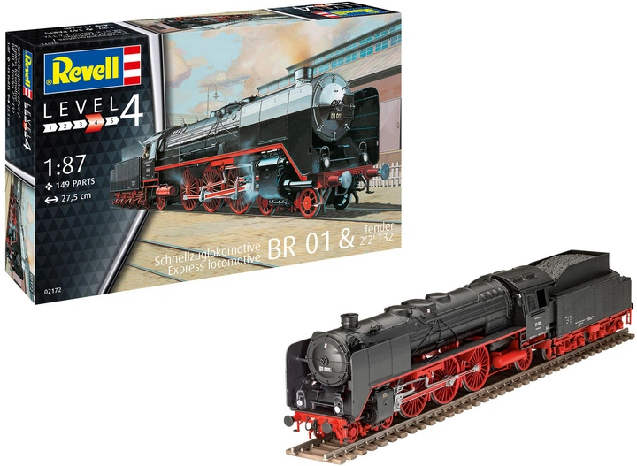 Prefabrykowany model repliki Revell Express lokomotywa BR01 z czułością 2'2 T32 Poziom 4 Skala 1:87 (4009803021720) - obraz 2