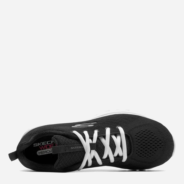 Жіночі кросівки для залу Skechers Graceful - Get Connected 12615W-BKW 37 (7US) 24 см Чорні (191665730194/190872053393) - зображення 8