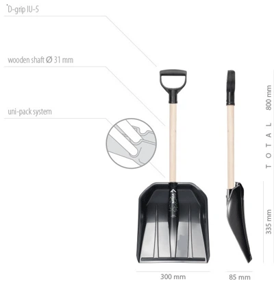 Лопата для збирання снігу Prosperplast Nanga Eco Car 30x80см (5905197141978) - зображення 2