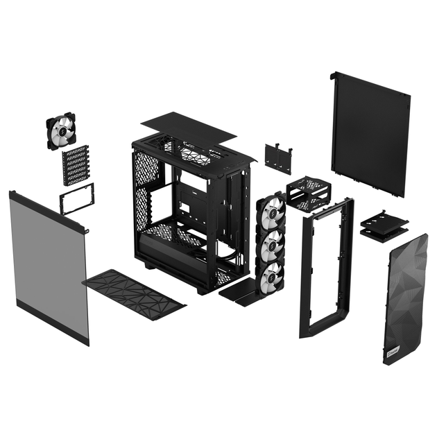 Корпус Fractal Design Meshify 2 Compact Lite RGB Black TG Light Tint (FD-C-MEL2C-05) - изображение 4