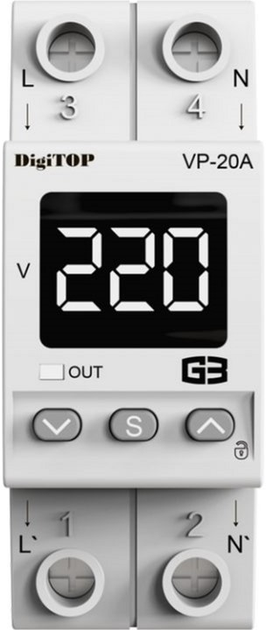 Реле напруги DigiTOP VP-20A M2W - зображення 2