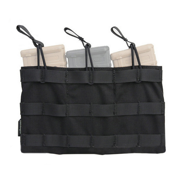 Магазинний підсумок Emerson 5.56 Triple Open Top Magazine Pouch Чорний 2000000095196 - зображення 1