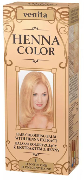 Venita Henna Color Balsam Nr 1 Sunny Blond 75 ml (5902101710640) - obraz 1