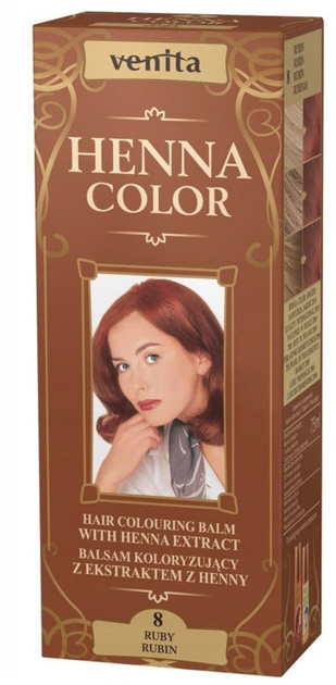 Тонувальний бальзам Venita Henna Color Balm №8 Рубіновий 75мл (5902101710718) - зображення 1