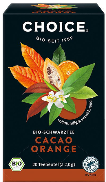 Choice Cacao - Orange Bio 20 saszetek (4012824000025) - obraz 1