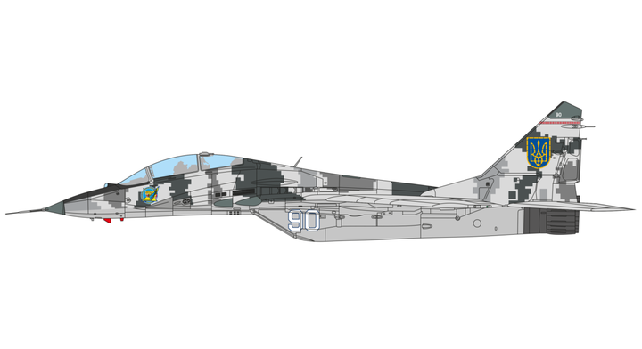 Збірна модель 1/72 реактивний літак МіГ-29УБ у ВПС України IBG Models 72902 - зображення 2