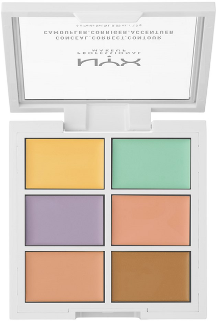 Палітра кремових консилеров NYX Professional Makeup 3C Palette - Conceal, Correct, Contour 04 Color Correcting Conceal 9 г (800897834722) - зображення 2