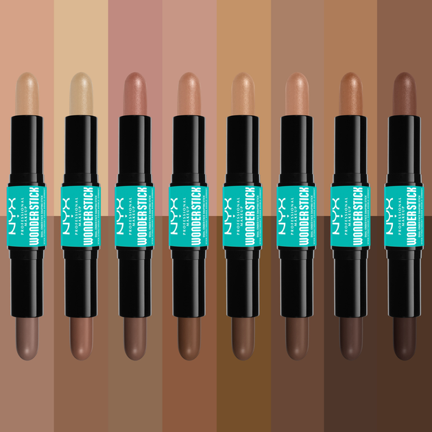 Sztyft do konturowania twarzy NYX Professional Makeup Wonder Stick Highlight & Contour dwustronny 01 fair 2x4 g (0800897100018) - obraz 4