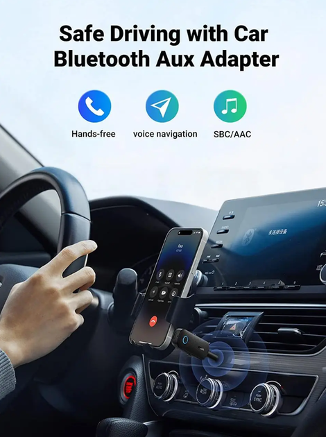 Bluetooth-адаптер беспроводной Ugreen CM403 AUX 3.5 мм 2 в 1 (приемник + передатчик) - изображение 4
