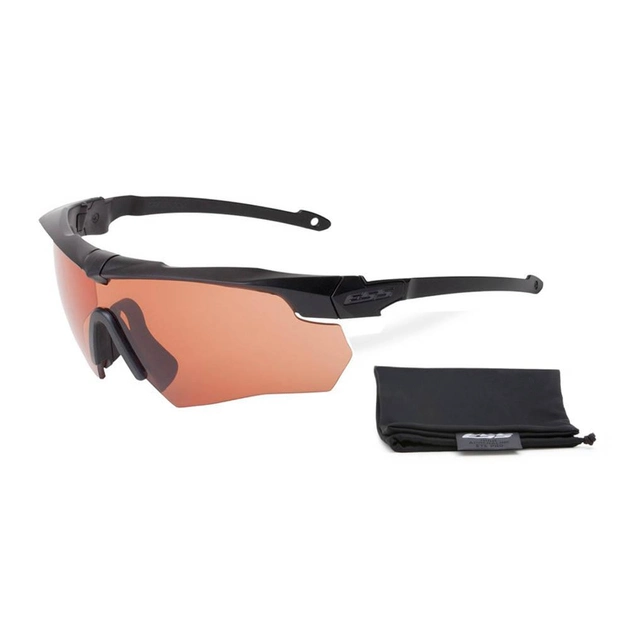Баллистические, тактические очки ESS Crossbow Suppressor One с линзой Hi-Def Copper - бронзовая, высокой контрастности. Цвет оправы: Черный. - изображение 2
