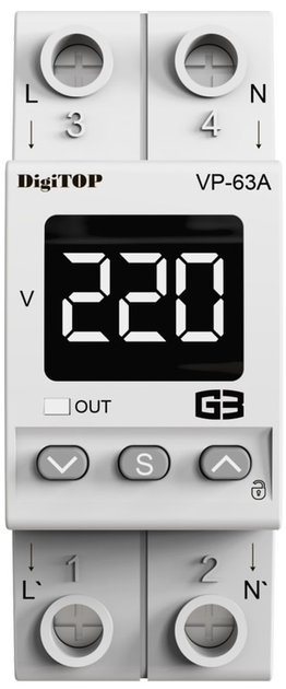 Реле напруги DigiTOP VP-63A M2W - зображення 2