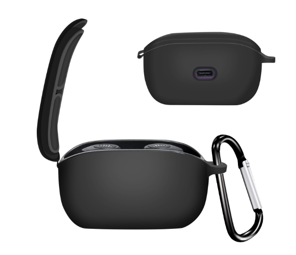 Чехол-накладка DK Silicone Candy Friendly с карабином для JBL Wave 100 (black) - изображение 2