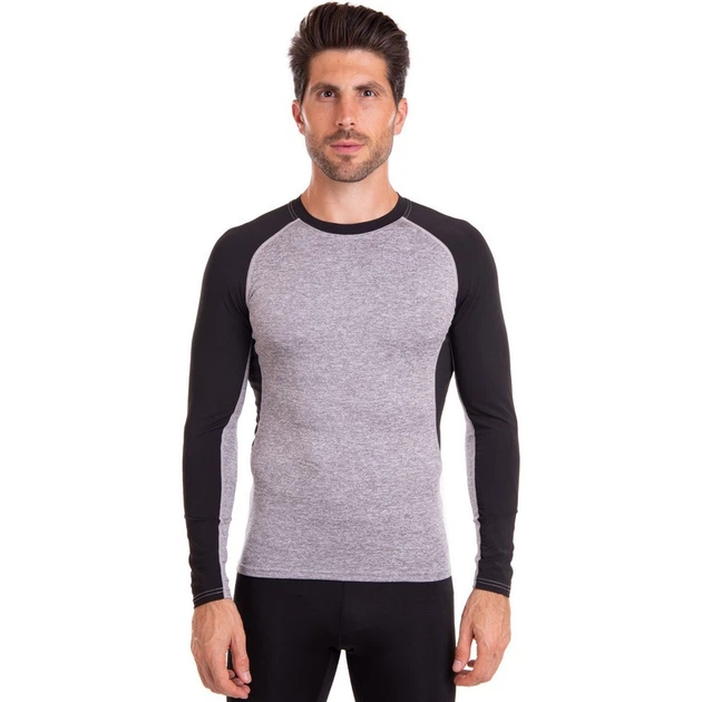 Спортивная компрессионная футболка мужская Zelart Lidong Hr 1005 размер 3XL (185-190 см) Grey-Black - Фото 2 Спортивная компрессионная футболка мужская Zelart Lidong Hr 1005 размер 3XL (185-190 см) Grey-Black - изображение 2