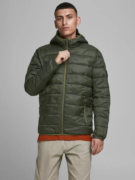 Куртка Jack & Jones JJEMAGIC PUFFER HOOD STS XXL темно-зелений 12173751Rosin - Фото 1 Куртка Jack & Jones JJEMAGIC PUFFER HOOD STS XXL темно-зелений 12173751Rosin - зображення 1