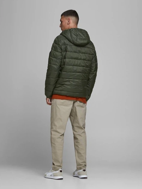 Куртка Jack & Jones JJEMAGIC PUFFER HOOD STS XXL темно-зелений 12173751Rosin - Фото 3 Куртка Jack & Jones JJEMAGIC PUFFER HOOD STS XXL темно-зелений 12173751Rosin - зображення 3