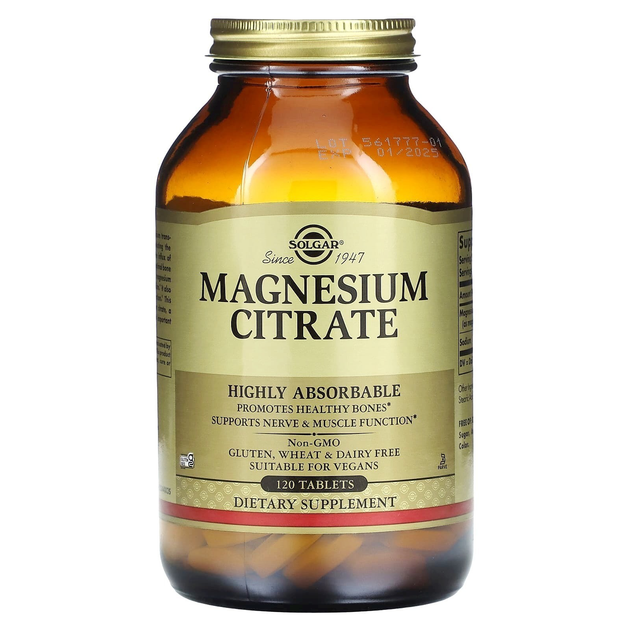Цитрат магнію Solgar, Magnesium Citrate, 120 таблеток – фото, відгуки ...
