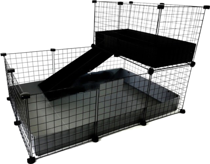 Загон для морських свинок C&C 3x2 + Loft 2x1 + Срібний пандус (DLZCDCKLA0008) - зображення 1