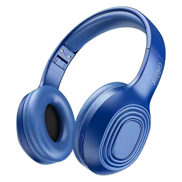 Наушники беспроводные Bluetooth Celebrat A28 |BT5.2, 12h, AUX| blue ...