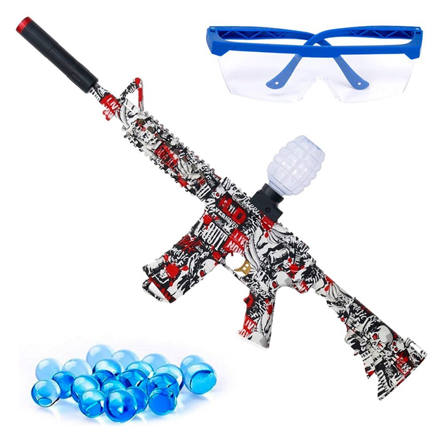 Водяной автомат с гидрогелевыми шариками Water Bullet Gun M416 red ...
