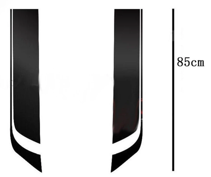 Смуги на капот ARB 3D TUNING STUDIO Подвійні універсальні 850х180х0.060мм=2штуки - зображення 3