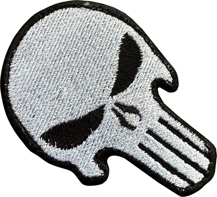 Військовий шеврон Shevron.patch 8 x 4.5 см Чорно-білий (10-568-9900) - зображення 1