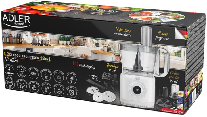 Кухонний комбайн Adler LCD 12 в 1 (AD 4224) - зображення 20