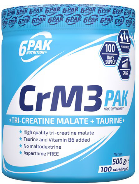 Kreatyna w proszku 6Pak CrM3 Pak 500g jar natural (5906660531050) - obraz 1