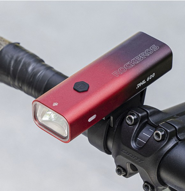Велосипедна фара Rockbros RHL600 600 люмен акумулятор 2600 mAh USB ...