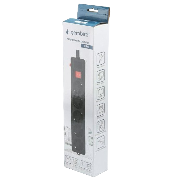 Мережевий фільтр Gembird SPG5-G-10B-PRO - изображение 4