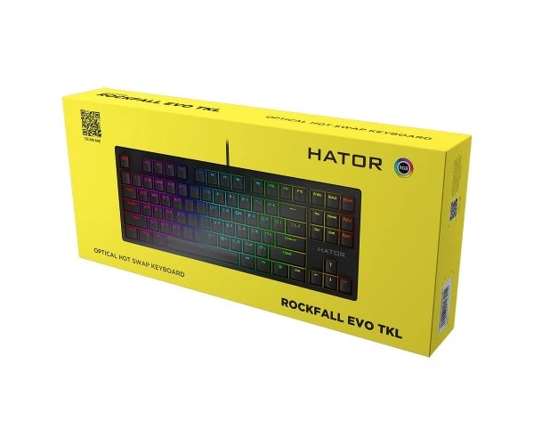 Клавіатура Hator Rockfall Evo TKL Optical Black (HTK-630) - Фото 6 Клавіатура Hator Rockfall Evo TKL Optical Black (HTK-630) - зображення 6