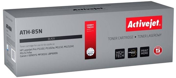 Картридж Activejet Supreme для HP 85A CE285A, Canon CRG-725 Black (ATH-85N) - зображення 1