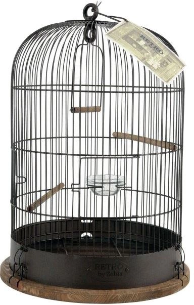 Клітка для птахів ZOLUX Retro Lisette Чорна 34x34x47 см (DLZZOUKLA0056) (3336021048606) - зображення 1