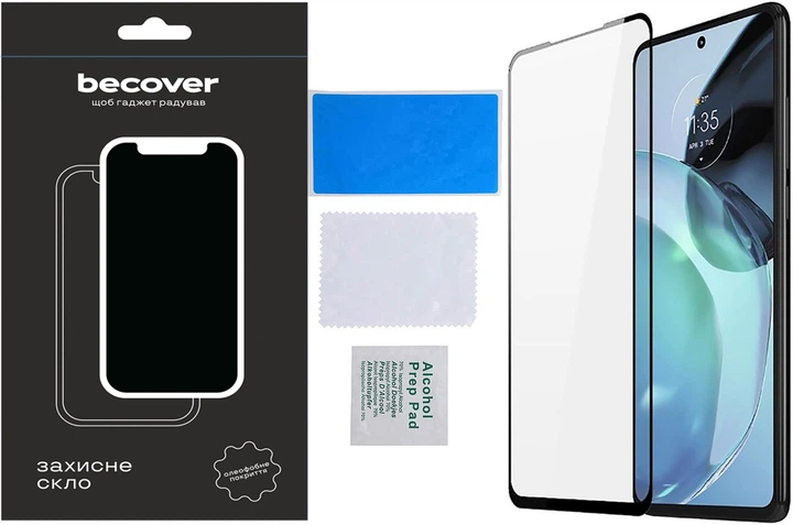 Защитное стекло BeCover для смартфона Motorola Moto G72 Black (BC_709245) - изображение 4