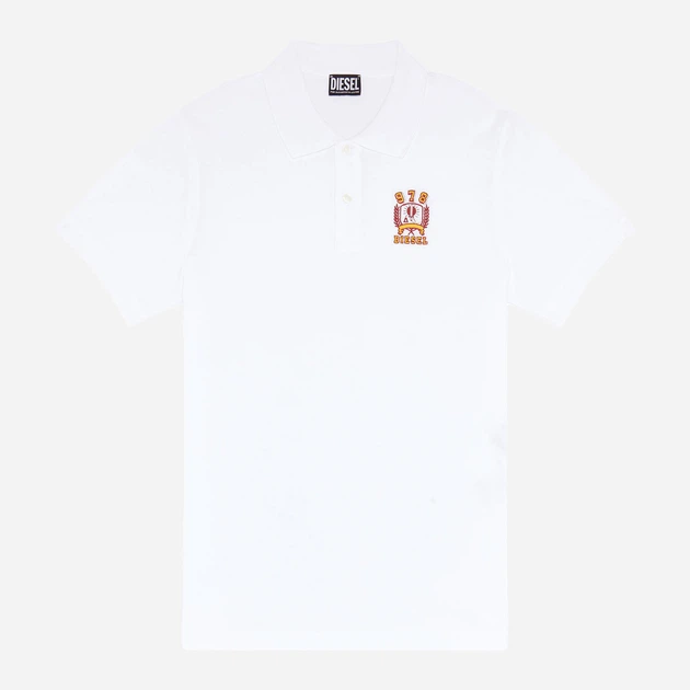 Koszulka polo męska elegancka Diesel T-SMITH-E2 A070170MXZA100 M (4US) Biała (8052105014026) - obraz 4