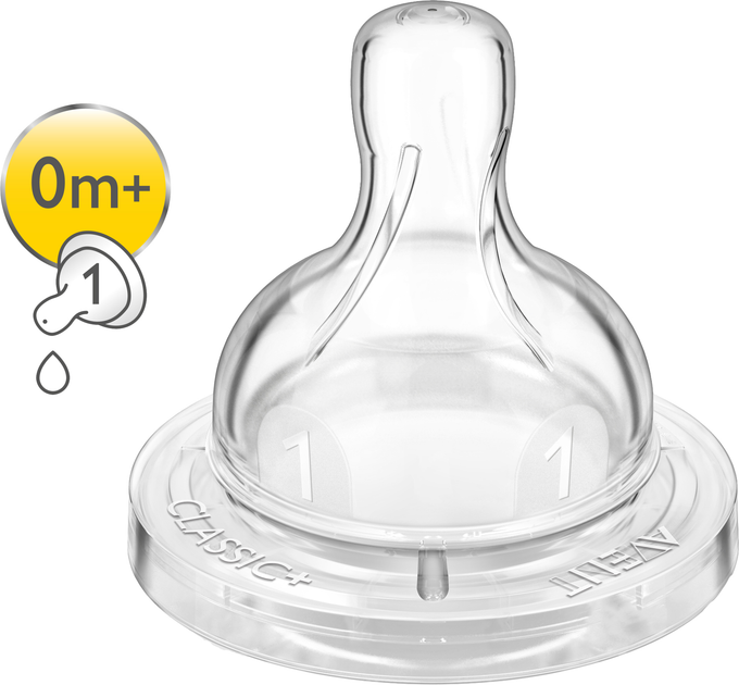 Силіконова соска Philips AVENT Classic 0 міс. 2 шт (SCF631/27) - зображення 1