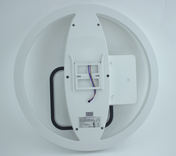 Управляемая светодиодная люстра LORA DOUBLE 78W S ON/OFF 460х65мм Белая - изображение 4